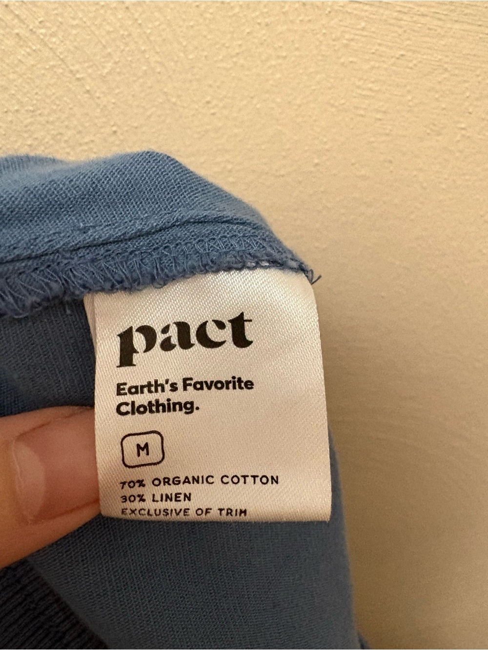 Pact Organic Cotton Linen Blend Joggers Blue Size Medium - Picture 12 of 12